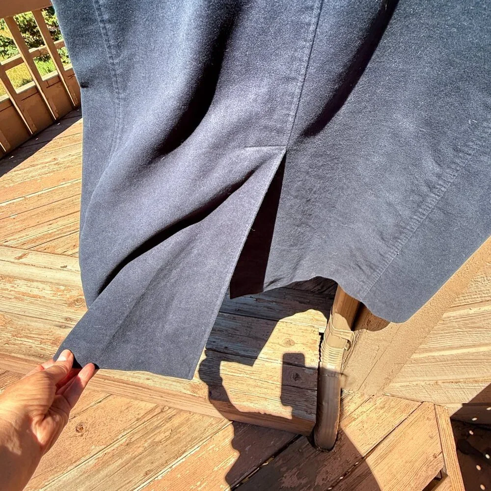 Vintage Banana Republic Men's Navy Button-Down Chestfield Coat